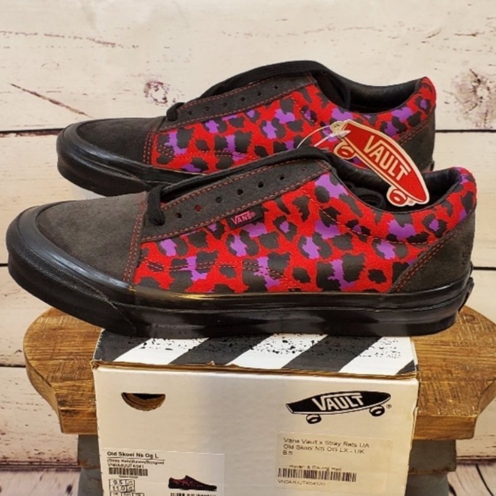 VANS Stray Rats x Vault UA Old Skool NS OG LX Raven Racing Red Unisex BRAND NEW